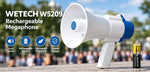 Mégaphone rechargeable 5W avec sirène - WETECH W5209
