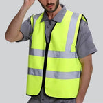 Gilet de sécurité haute visibilité à bandes réfléchissantes