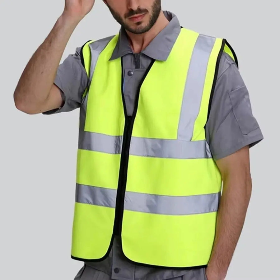 Gilet de sécurité haute visibilité à bandes réfléchissantes